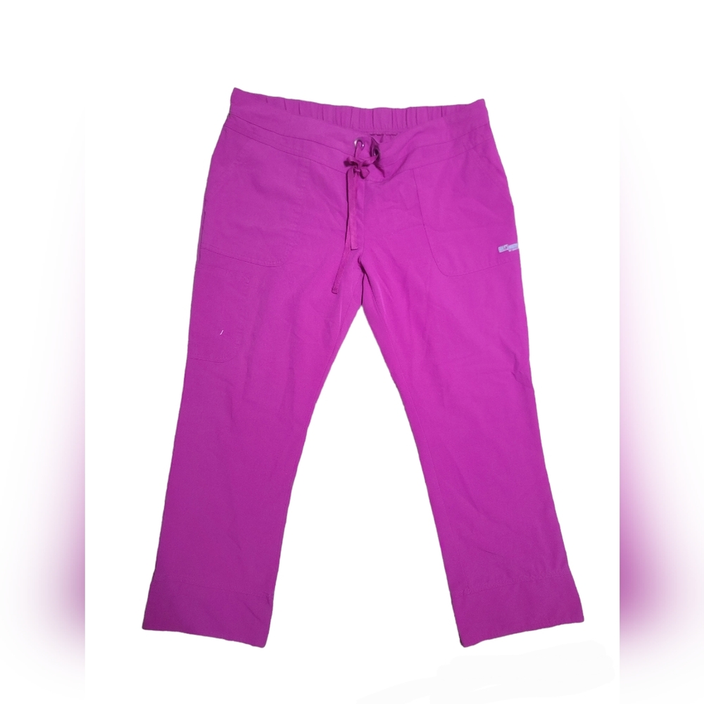 Grey's Anatomy Signature Callie 3 Pocket Cargo Pants Large Petite Bright Iris